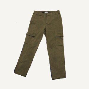 🌿 ANTHROPOLOGIE HIGH-WAISTED OLIVE GREEN CARGO PANTS